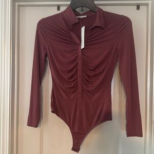 Timing Long Sleeve Button Down Body Suit
